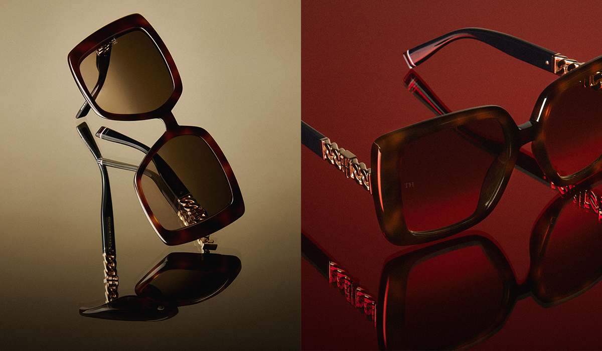Still life photography of Tommy Hilfiger's SS22 eyewear collection by Clément Philippe