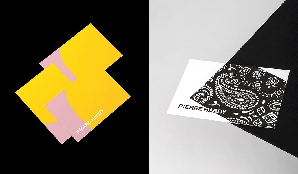 Invitations designed by Clément Philippe for Pierre Hardy's collections presentations