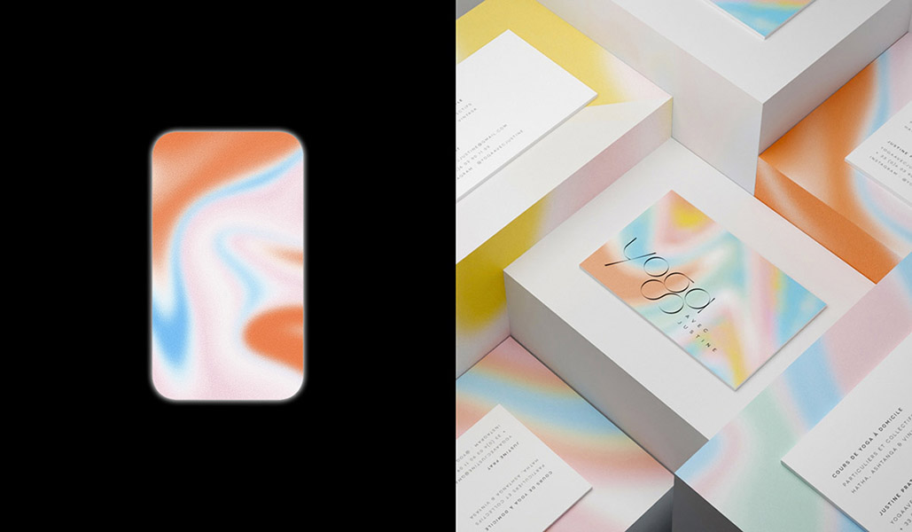 Visual identity designed by Clément Philippe for yoga training classes by Justine Prat